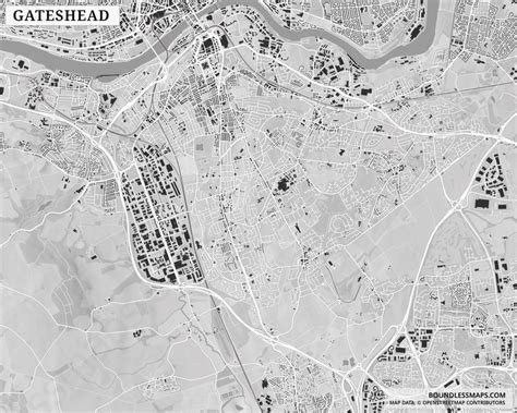 Gateshead Vector Map Figure Ground Aipdf Boundless Maps