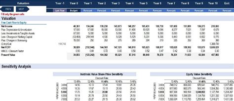 Financial Feasibility Study Excel Template