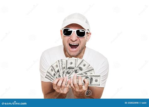 Man Holding Dollar Currency In Hands Stock Photo Image Of Debt Human