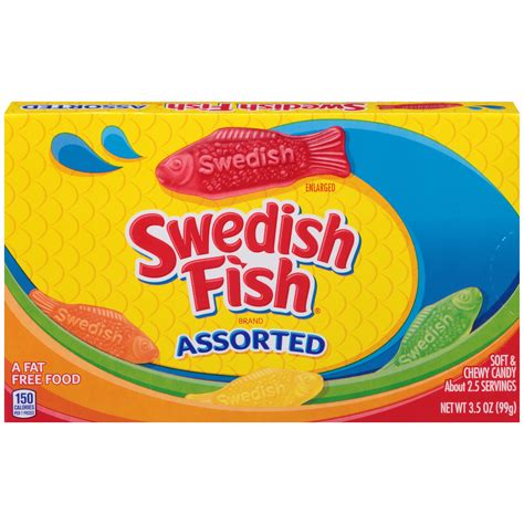 Swedish Fish Assorted Soft And Chewy Candy 35 Oz Box