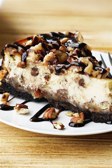 Turtle Cheesecake With Oreo Cookie Crust Recipe Caramel Chocolate