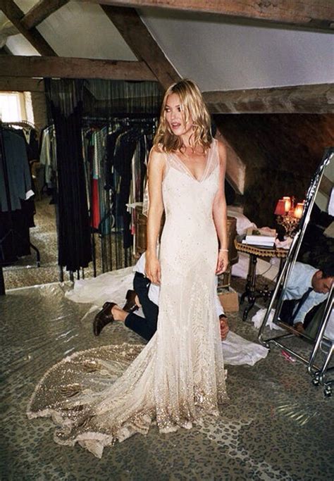 Alexis Roche And Kate Moss 2011 Kates Wedding Gown By John Galliano