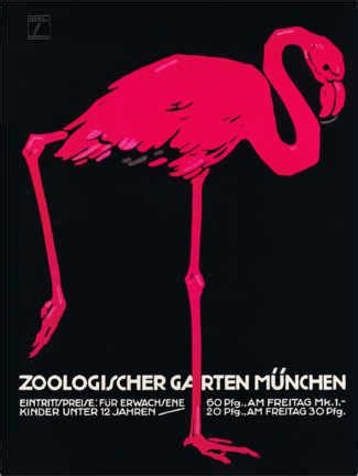 Zoologischer garten münchen vintage french poster. Zoologischer Garten (tysk) plakat af Julius Klinger ...