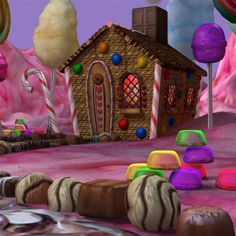 Heat radio dj @sam_mann tucking into an amazing gingerbread house cake!! 3d model of hansel gretel candy house scene | Candy house