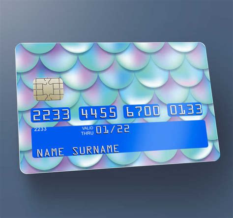 Blue And Purple Scales Credit Card Sticker Tenstickers