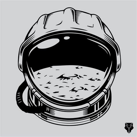 L A N D E D Space Drawings Helmet Concept Astronaut Illustration