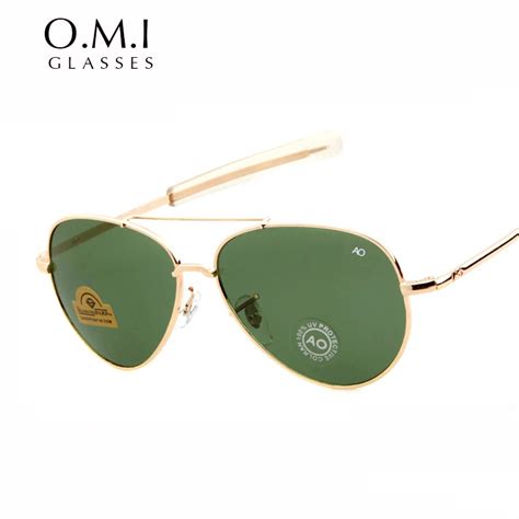 Brand Vintage 90s New Army Military Ao Aviator Sunglasses Men American Optical Lens 12k Gold