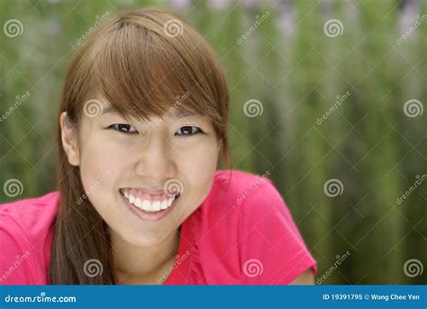 Happy Asian Teen Girl Smile Stock Image Image Of Happy Woman 19391795