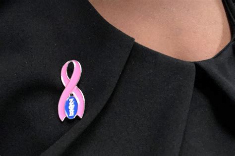 Zeta Phi Beta Pink Ribbon Breast Cancer Awareness Pin Etsy