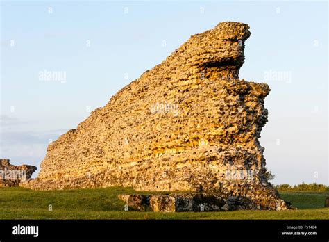 England Richborough Roman Saxon Shore Castle Fort Ruins Of 4th Stock
