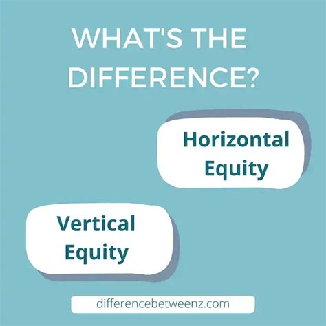 Difference Between Horizontal Equity And Vertical Equity Difference
