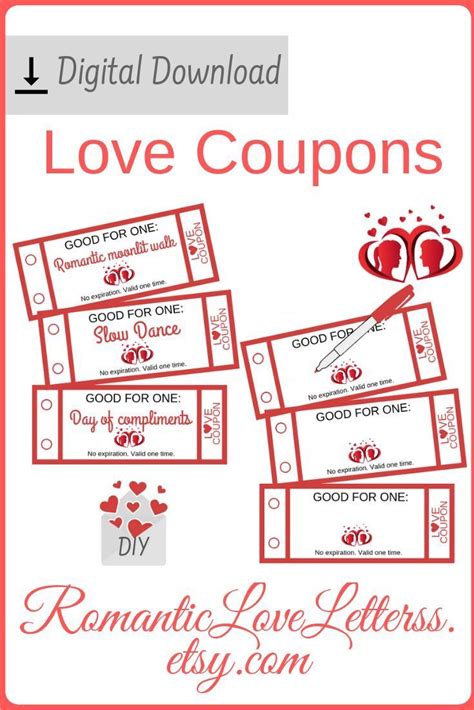 52 Printable Love Coupons For Him Diy Romantic Coupon Book For Husband