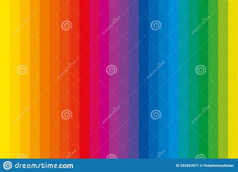 Color Bars With Complementary Colors Spectrum Of 24 Rainbow Colored