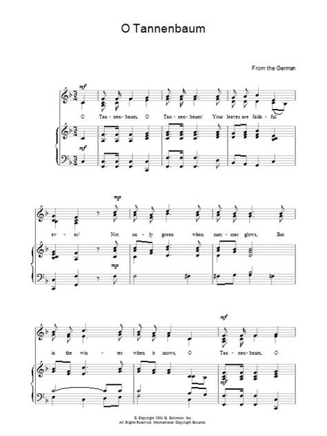 Sheet Music With The Words O Tannenbaum