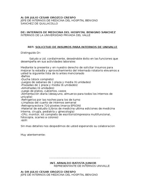 Solicitud Carta Ciencias De La Salud Bienestar