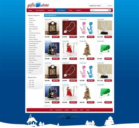 Gifts store websites using shopify ecommerce templates. Gifts Shopping Web Template | Shopping Cart Website ...