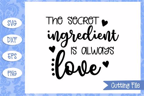 A cada chocolate dado, o paquera retribuía com um equipamento. The secret ingredient is always love SVG File