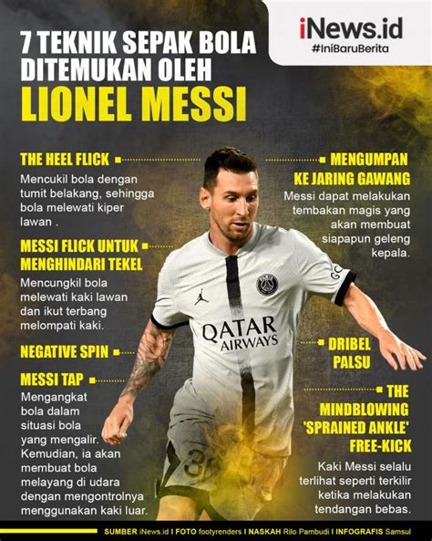 Infografis 7 Teknik Sepak Bola Yang Ditemukan Lionel Messi