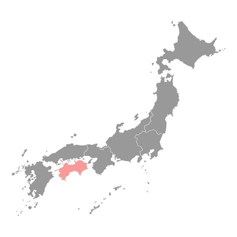 Shikoku Map Japan Region Vector Illustration 20646984 Vector Art At