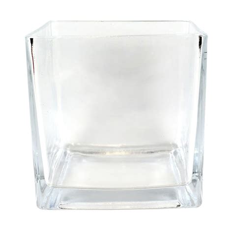 6 Square Glass Vase By Ashland® Square Glass Vase Square Vase Centerpieces Glass Vases