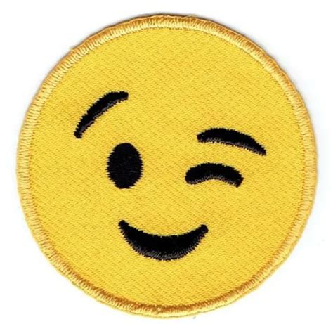 Smiley Face Emoji Yellow Emoticon Iron On Appliqueembroidered Patch