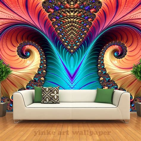 3d Photo Wall Mural Wallpaper Art Abstract Picture Coloured Sculpture