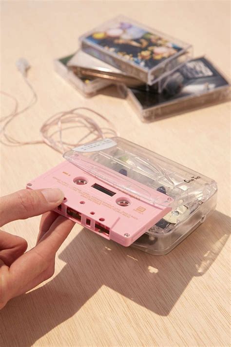 Clear Cassette Player Aesthetic Vintage Pink Aesthetic Retro