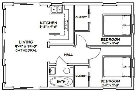 Most modern house designs in kenya comprise of 4 bedroom house plans. 30x20 House 2-Bedroom 1-Bath 600 sq ft PDF Floor Plan ...