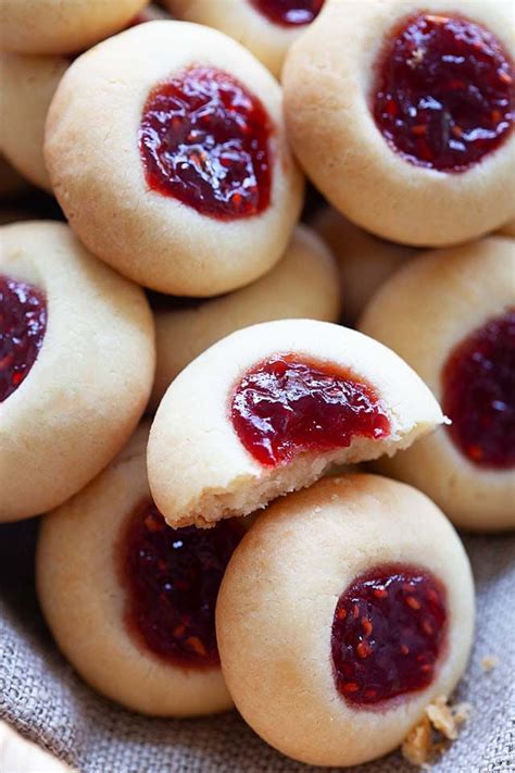 Thumbprint Cookies The Best With Raspberry Jam Rasa Malaysia