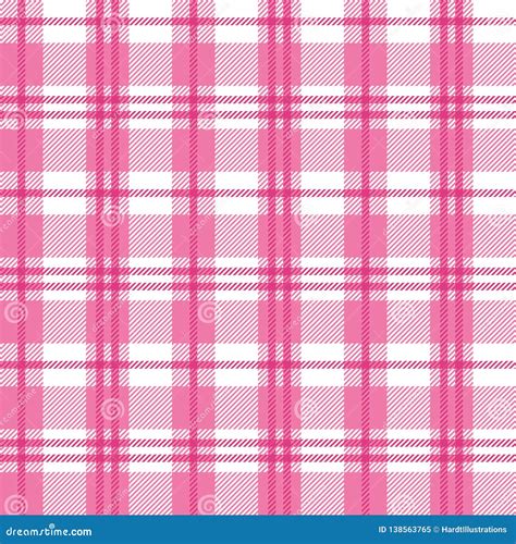 Pink Buffalo Plaid Seamless Pattern Stock Vector Illustration Of Cute