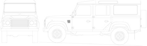 1995 Land Rover Defender 110 Suv Blueprints Free Outlines