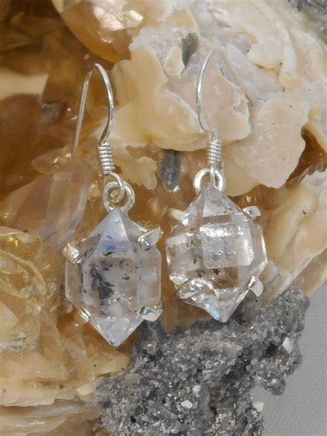 Herkimer Diamond And Sterling Earring Set Artisan Gemstone Jewelry