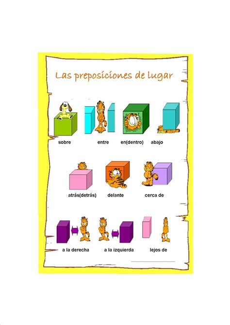 A1 Las Preposiciones De Lugar Spanish Classroom Activities Spanish