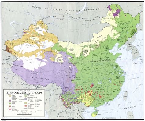Ethnolinguistic Groups Of China 1967 Vivid Maps Map China Map