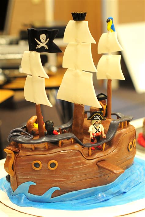 Leafy Tree Tops Pirate Ship Cake