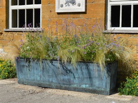 Buy with confidence · gift cards available The Rectangular Copper Garden Planter - Large Narrow ...