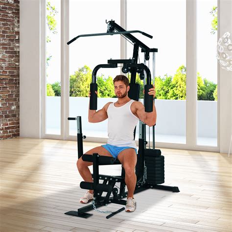 At lunch, you grab your suitcase (if you're at work, milk jug if you're at home) and do inverted rows. HOMCOM Multi Gym Workout Station Home Fitness Body ...