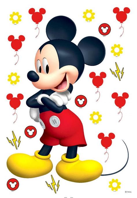Stickers Géant Mickey Mouse Disney 42x65cm Artofit