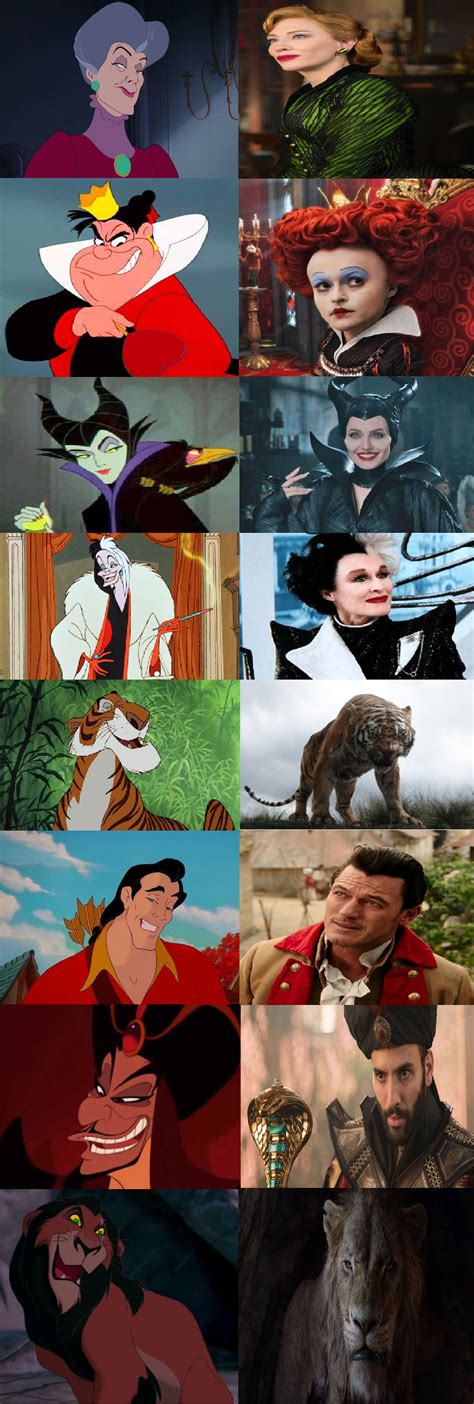 Every disney live action movies that have been announced and are currently being filmed with release dates. Disney Villains (Cartoon to Live Action) by Hillygon on ...