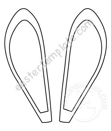 The ears have an opening so you can decide if you want to stuff them or not, i didn't because i wanted them to be floppy. Printable Rabbit Ears Template Craft | Easter Template