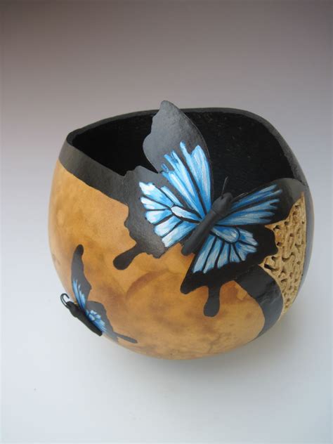 Pin By Joanna Helphrey On Handcrafted Gourd Decor Butterflies