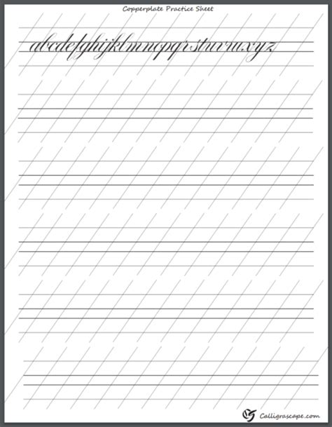 The writing is readable, but is usually extravagant and embellished with flourishes. 4 Free Printable Calligraphy Practice Sheets (PDF Download ...