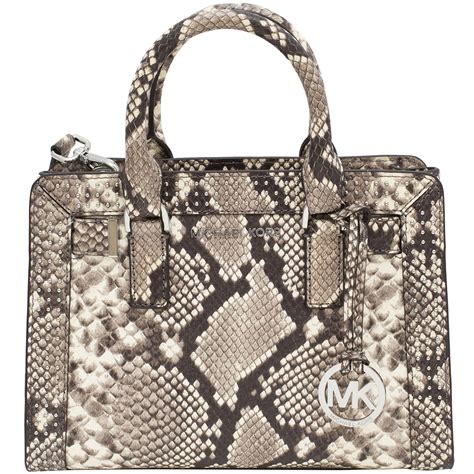 Michael Kors Handbag Bag Leather Python Snake Print Click On The