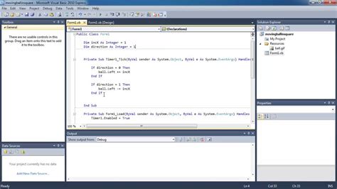 Visual Basic Lesson 14 Automated Moving Object In A