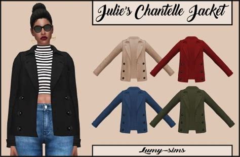 Julies Chantelle Jacket Accessory At Lumy Sims Via Sims 4 Updates