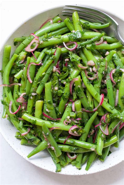 Green Bean Salad With Pickled Shallots Vegan Paleo Every Last Bite