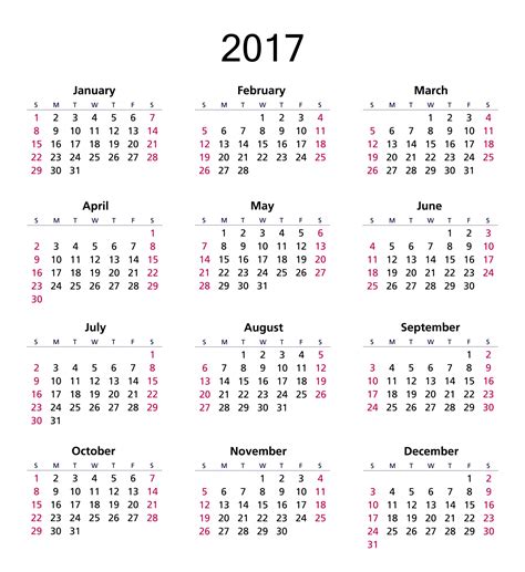 2017 Calendar Free Stock Photo - Public Domain Pictures