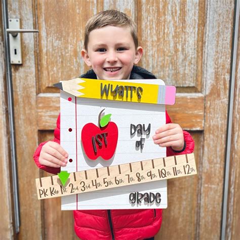 First Day Of School Photo Prop Personalized Back To School Sign