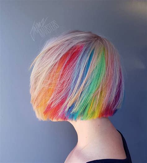 hidden rainbow hair is the trend you never knew you always wanted brit co hidden rainbow