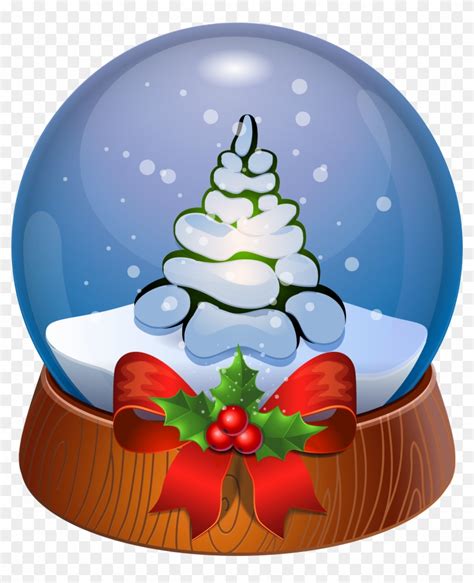 Christmas Tree Snow Globe Transparent Png Clip Art Christmas Snow